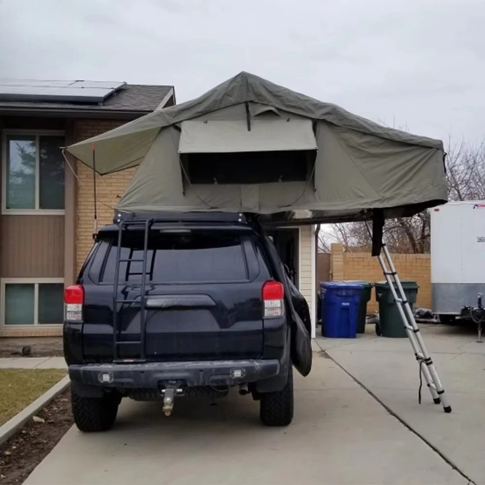 Waterproof Sunshade Folding Roof Top Car Family Camping Outdoor  Top Tent Car